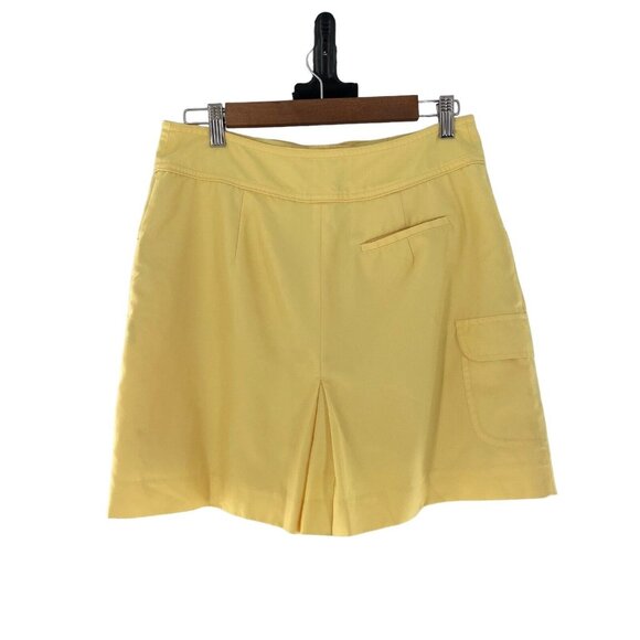 Izod Ladies Yellow Skort With Tie Waist & Pocket Design Size 4 Golf Tennis Skirt - Picture 5 of 10